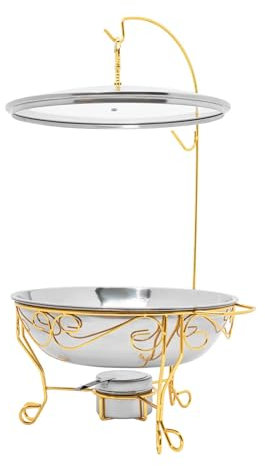 Sindipanda Scaldalibi rotondo da 6 l, in acciaio inox, 36 cm, con ganci, scalda cibo per case, cucine, ristoranti, feste e hotel, JJFTIW8NWDHS8-LIMI
