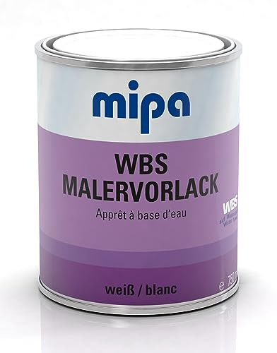 MIPA WBS Malervorlack 750 ml - Grundierung Weiß Matt für Holz & Metall