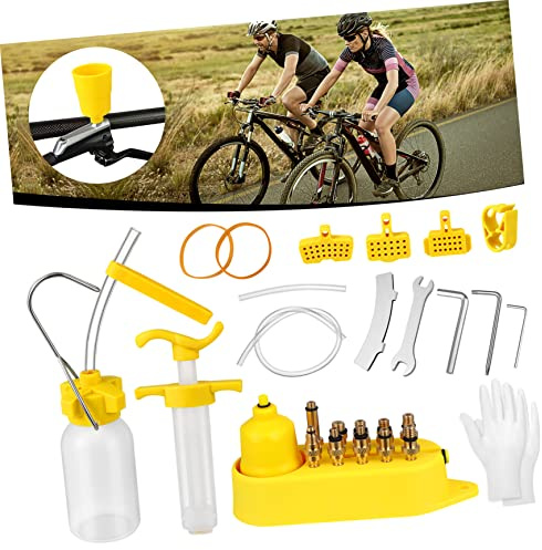 LIOOBO Bicycle Brake Bleed Kit Multi-Purpose Disc Brake Oil Filling Tool Kit Storage Bottle for Easy Use