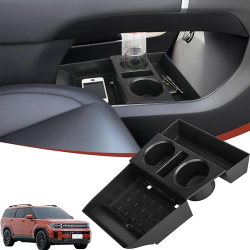 Salusy for 2024 Hyundai Santa Fe Insert Glove Pallet Organizer Center Console Armrest Storage Box Tray Santa Fe 2024 Accessories (2024 Santa Fe Lower Console Tray)