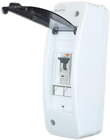 RoadEu - Scatola portafusibili - Quadro di Distribuzione 230V con Interruttore Differenziale e Fusibile B 16A in un unico modulo