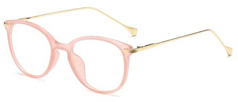 LJCZKA Occhiali Luce Blu Donna Uomo, Occhiali Anti Luce Blu Montatura Occhiali da Vista Occhiali da Antiriflesso per Computer, Gaming, Reading e TV (Rosa)