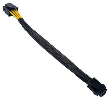 ZLKSKER 4 Pin to 8 Pin CPU Power Cable/Adapter (8 Inch, 18AWG), 4 Pin Female to 8 Pin (4+4) Male Connector, ATX 12V Internal Power Extension Cable