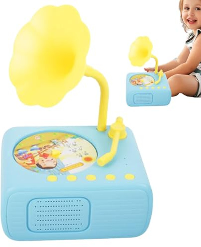 Jouet Gramophone pour , Lecteur de Musique d'histoires pour - Lecteur Audio avec Lecteur d'histoire Portable pour Gramophone de 96 Cartes | interactifs pour et