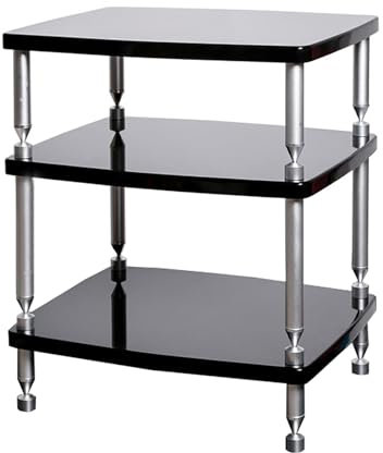 Hifi Rack Hifi Regal Hifi-Audioständer/Hi-Fi-Schränke, robustes Eck-Entertainment-Center mit 2, 3 und 4 Ebenen, Stereo-Racks und -Ständer/Hi-Fi-Einzelgeräte für DVD-Player/Spielkonsole(3-Tier)