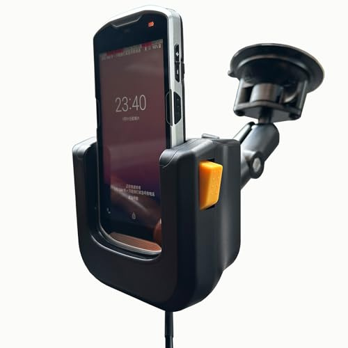 Holder Stand Charger for Zebra TC51 TC510K TC52 TC52X TC56 TC57 TC57X Barcode Scanners – Car Mount with Cigarette Lighter Charging Cable, Vehicle Dock Cradle for Handheld Scanner CRD-TC56-CVCD2-02