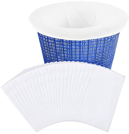 Chaussette Skimmer Piscine 20 Pcs, Nylon Élastique Réutilisable Chaussette Filtre Piscine, avec Maillage Ultra-Fin, Protégez La Piscine Propre, pour Filtrer Feuilles, Écume