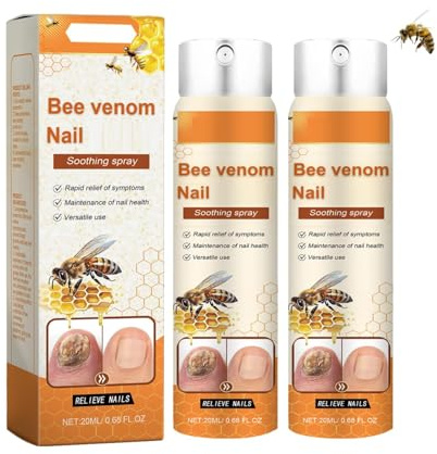 Cvreoz Bienengift Nagel-Reparatur Spray, Propolis Nagelserum, Bienengift Nagelpflege Spray, Nagelwachstums- Und Reparaturserum, Bienengift Nagelbehandlung Serum Für Fingernägel Und Fußnägel (2)