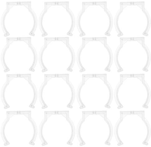 SHINEOFI Fluorescent Tube Clips Clear Plastic Lamp Tube Fixing Clip for Led Light and T8 Fluorescent Installation Secure Mounting for Walls Ceilings Display Racks 20 Pack