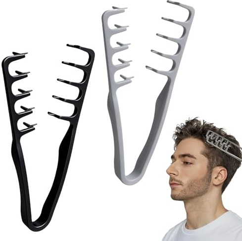 2 pezzi Pettine Denti Larghi, Pettine Volumizzante Capelli, Pettine Texture
