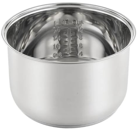 Olla Interior De Acero Inoxidable For Arroceras Y Ollas A Presión Eléctricas (sin Revestimiento Cerámico) 4L, 5L, 6L(Stainless steel 4l)