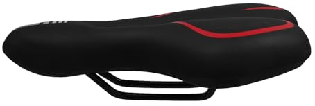 Healeved Selle De Vélo Confortable Coussin Antichoc en Mousse Épaisse Rouge, Siège Ergonomique Large, Adapté VTT Route Et Vélo De Course, Accessoire Cyclisme Loisir Et Sport