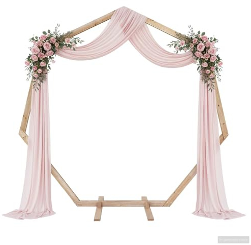 vidaXL Arche de Mariage Marron Clair 221 x 92 x 216 cm, Jardin et terrasse, Arche de Mariage Moderne, Design Minimaliste, décor en Bois de pin, Toile de Fond Chic d'événement, cérémonie extérieure