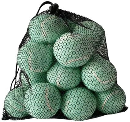 Folpus 12 drucklose Tennisbälle für Tennisbegeisterte und Hunde, GrÜn