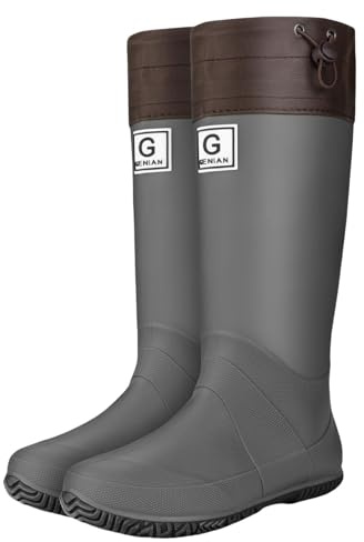 Botas de lluvia plegables genéricas para mujer – Botas de caminar impermeables para mujer, zapatos de jardín, antideslizantes, botas de goma, al aire libre, zapatos cómodos para senderismo y pesca