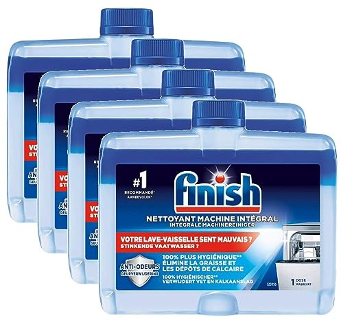 Finish - Limpiador de máquina integral (4 frascos de 250 ml)