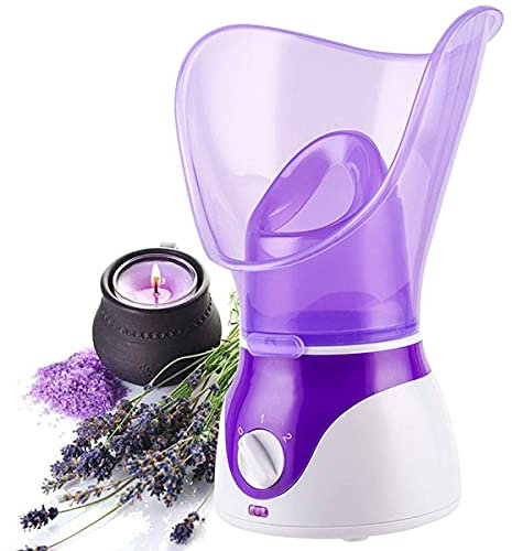 Facial Steamer,VOUM Face Steamer for Facial Deep Cleaning Home Facial Sauna Spa Sinuses Humidifier Atomizer Warm Mist Unclogs Pores Unisex (Purple)