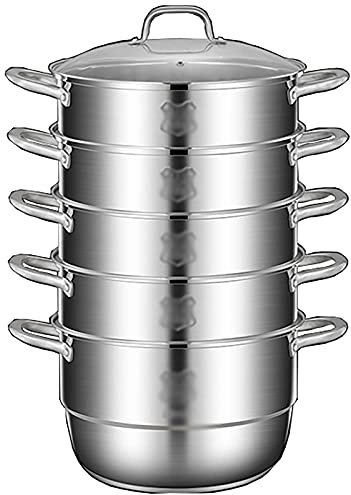 Dampfertopf/Suppentopf 304 Edelstahl-Haushalt mit hoher Kapazität verdickter Dampfer gedämpfter Brötchen (Size : 30cm)