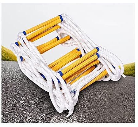 Strickleiter Rettungsleiter für Fenster Und Balkon, 2-6 Stockwerke Sicherheitsleitern Notfälle Schwer Feuerfeste Fluchtleiter Wiederverwendbar mit Haken, 3/5/8/10m Schnellen Einsatz(Size:20m)
