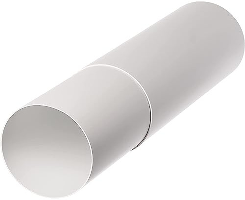 Ø 125mm / 300-500mm Kunststoff Teleskop Rundrohr - Teleskoprohr Lüftungsrohr - Abluft Zuluft Rohr