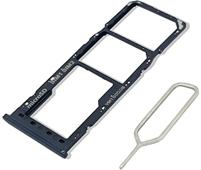 Eonpam Tiroir Carte SIM pour (Samsung Galaxy A10) Support Qualité d'origine Remplacement Plateau Memory SD Slot Carte SIM avec Aiguille SIM(Noir)