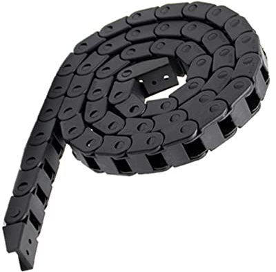 Chaîne Porte-Câbles en Nylon, Chaîne de Trainage en Nylon Noir, Chaine Plasique Chaîne de Dragonne, Postuler à Câble Transporteur pour 3D Imprimante(Noir)