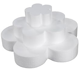 DecoPorex - Kit base torta in polistirolo a forma di fiore (10/20/30cm)