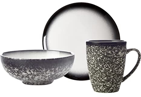 Maxwell & Williams AY0003-03 Frühstück-Set 3-tlg – Teller, Schale, Becher – Tint – Hellblau – Keramik in Geschenkbox