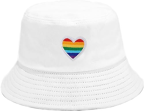 XYIYI Mode Embroidered Fischerhüte Baumwolle Strand Sonnenhut Fischerkappe für Damen Jugendliche