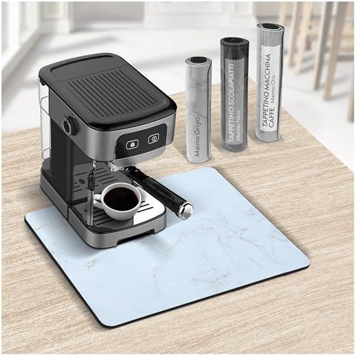 Creative Corner Tappetino Macchina Caffe e Scolapiatti Assorbente Cucina - Tappeto Assorbente by Creative Corner (Marmo Oro, 50 x 40 cm)