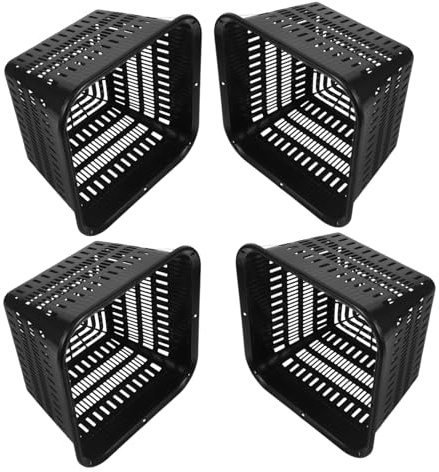 Mipcase 4pezzi Cesti Per Coltivazione Fuori in Plastica Vasi Rete Traspiranti Per Orto e Balcone Con Design Ventilato e Struttura Rinforzata Per Radici Sane