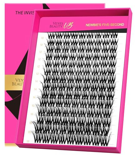 VEYESBEAUTY Faux Cils Extension Cils 3D Faux Cils Naturel Russe Diy à La Maison Cils Individuels (VBmuse, 10-18mm)