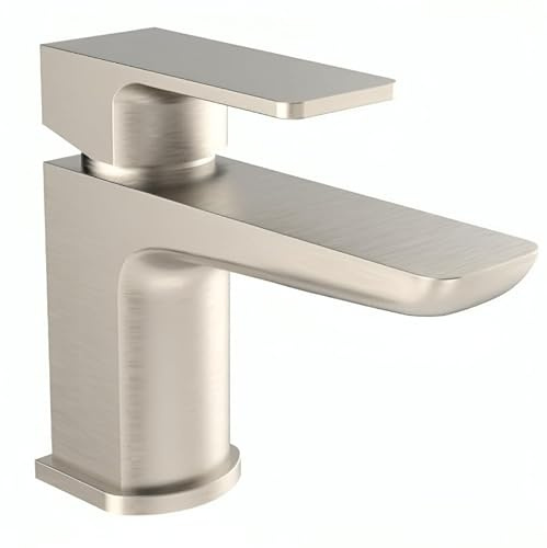 Brushed Nickel Mini Mono Basin Mixer Tap