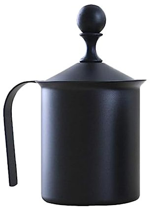 Montalatte Frullino Montalatte Montalatte Manuale Pompa A Mano in Acciaio Inossidabile Schiumalatte Fantasia Schiumalatte Schiumalatte Schiumalatte Monta Latte per Cappuccini(19 * 10cm)
