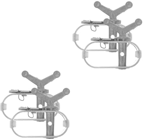Yardwe 4 Pièces Tendeur De Fil Les Bretelles Trousse Lourd Mini Tire-Fil Serrer Treuil Tendeur à Usage Intensif Extracteur Extérieur Câble Piscine Rochet Tendeur De Corde Silver Acier A3