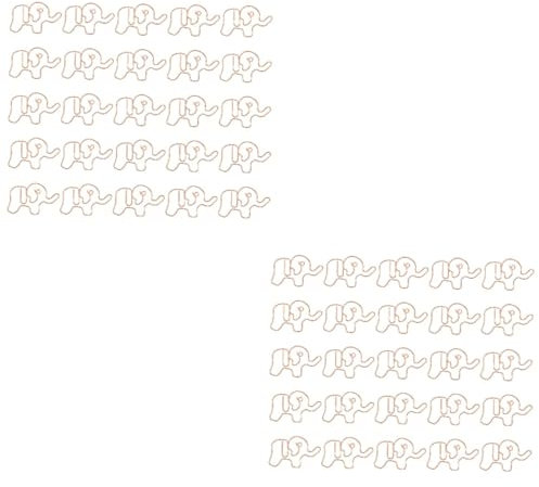 Lurrose 50stücke Elefantenförmige Lesezeichen Clips Kreative Tierform Büroklammern Roségold Für Schule Büro Und Dekoration Schreibwaren Für Erwachsene