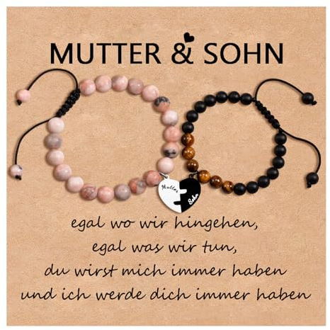 CheersLife Mutter Sohn Geschenk, Mutter Sohn Armband