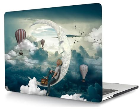 HLAAJJX Hülle Case Kompatibel mit MacBook Pro 14 Zoll 2023 2021 A2442 A2779 A2918 A2992 M1 M2 M3 mit Retina Display Touch ID, Schützend Plastik Hartschale Schutzhülle Cover,Mond