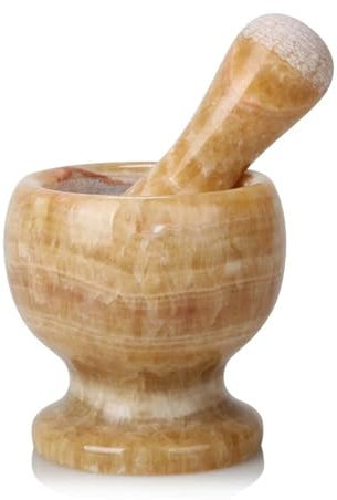 EOTRERANQ Ensemble de mortier et de Pilon en Pierre, Pot de Carlin d'ail, broyeur d'herbes, Presse-broyeur, Bol de mélange de Pharmacie Broyage