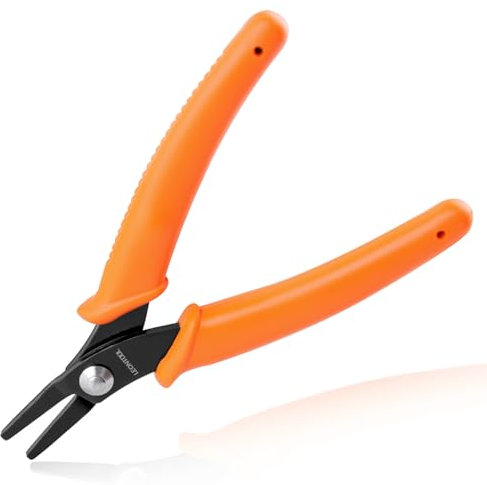 LEONTOOL 5.5 Inch Thin Flat Nose Pliers Duck Billed Pliers with Smooth Jaw Precision Jewelry Tools Micro Chain Nose Plier for Jewelry Craft Making Wire Straightening