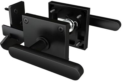 Sdstone Double Side Gate Latch，Heavy Duty Swinging Door Latch Gate Hardware for Wooden Fence,Gate Hardware for Right Inswing Outdoor Wooden Gates, Pool Gate, Backyard, Garden