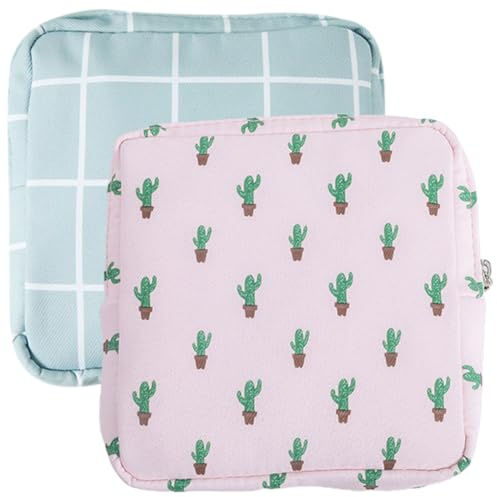TOBBOMEY 2piezas Reutilizables Para Menstruación Bolsas Viaje Compresas Femeninas Accesorios Hogar