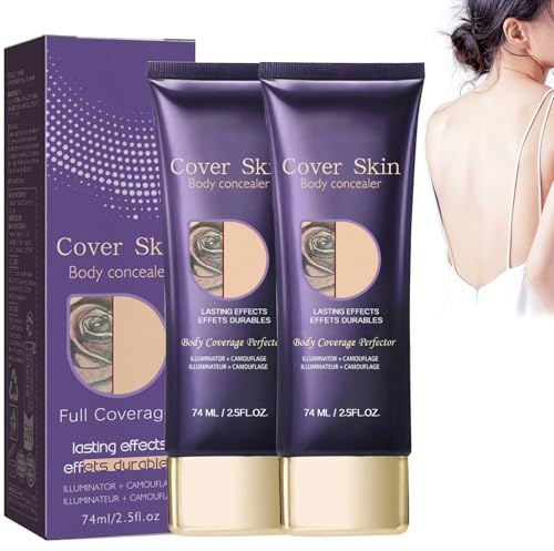 [Dein Markenname] All-Over Body Concealer & Teint Perfektionierer, 2 x 74ml – Wasserdicht, Schweißfest, Lang Anhaltend, Ohne Übertragung für Beine & Körper