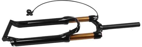 plplaaoo Mountainbike-Vorderradgabel 120 mm Hub Fahrrad-Stoßdämpfer Luftgabel 26 Zoll gerader Gabelschaft Remote Lockout-Federgabel