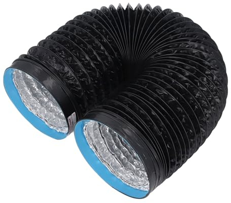 Yosoo Health Gear Manguera de Conducto de Escape de Ventilación para Secadora de 7 Pulgadas, Conducto de Aire Aislado Flexible, Lámina de Aluminio de PVC Flexible Engrosada, 6.56 Pies para