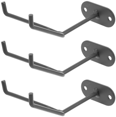 ERINGOGO 3Pcs Wall-Mounted Spray Gun Holder Bracket Set, U-Shaped Spray Paint Bottle Stand with Guitar Hanger for Paint Gun Storage and Display, Suitable for Professional and Home Use