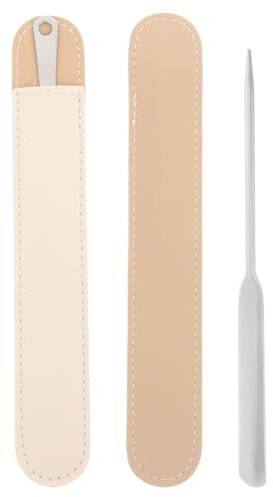 DIYEAH Espátulas de Maquillaje de Acero Inoxidable 4 Piezas, Varillas para Mezclar Base Coreana y Cosméticos, Juego Portátil para Maquillaje Profesional y Uso en Belleza