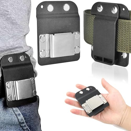 Drill Holster for Tool Belt,Quick Response Drill Belt | Clip-on Tool Belts Holder,Tactical Tape Measure Holder,HeavyDuty Stainless Steel Clips,Impact Driver,Nail Gun,up to 2 Belts