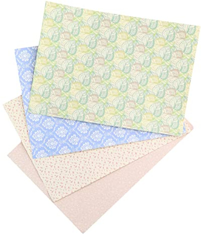 AKLOSIPY : Juego de Papel Tapiz para Casa de Muñecas a Escala 12, 4 Hojas de para Decoración de Casa de Muñecas, Papel Tapiz en Miniatura Autoadhesivo