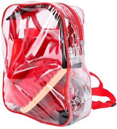 Sxhlseller Kit d'outils de Toilettage équin 16 Pièces |Fournitures de Soins pour Chevaux avec Brosse en Acier Inoxydable, Cure-Sabot renforcé pour Crinière, Queue, Manteau de Sabot, ABS Robuste